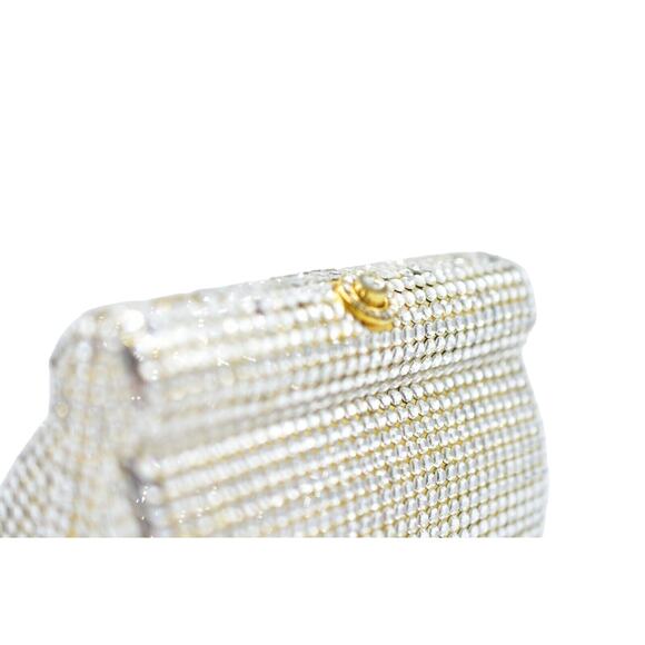 Rachel & Co Vintage Clutch Rhinestone Crystal Gold Tone Glittering Sparkle Bag - Picture 8 of 11